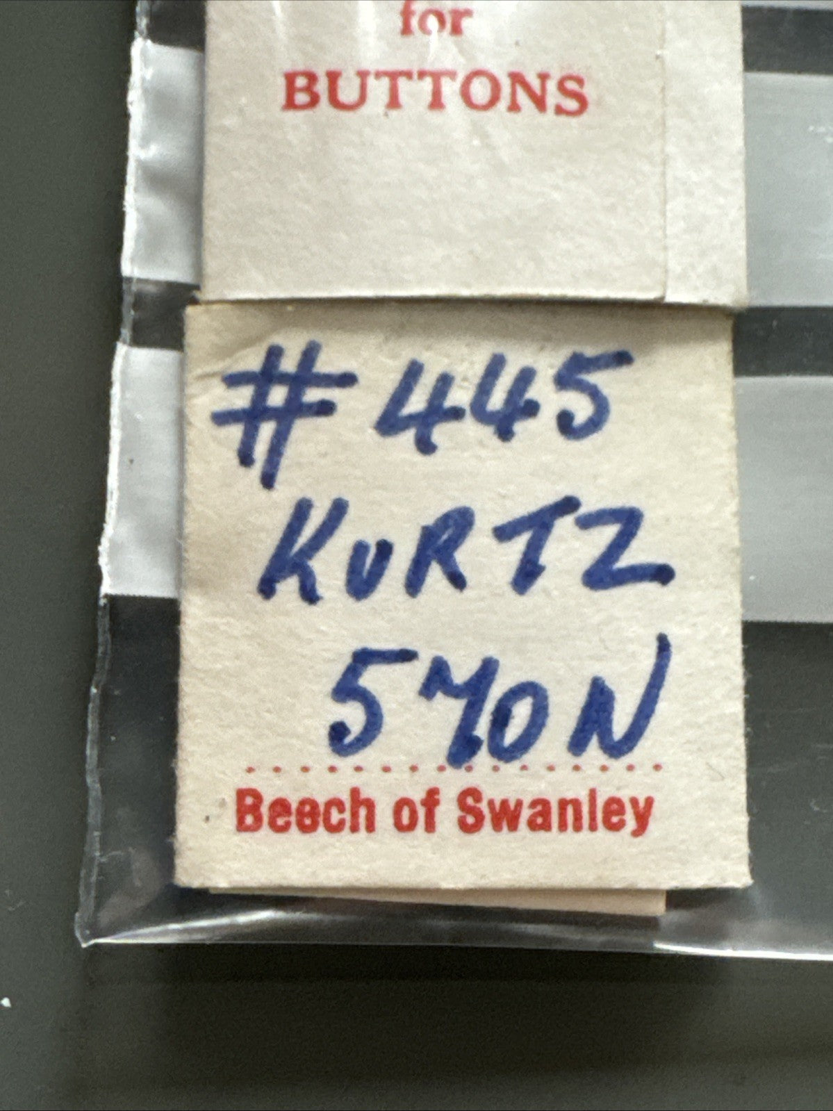 Kurtz Setting Lever Spring Ref LG14-39