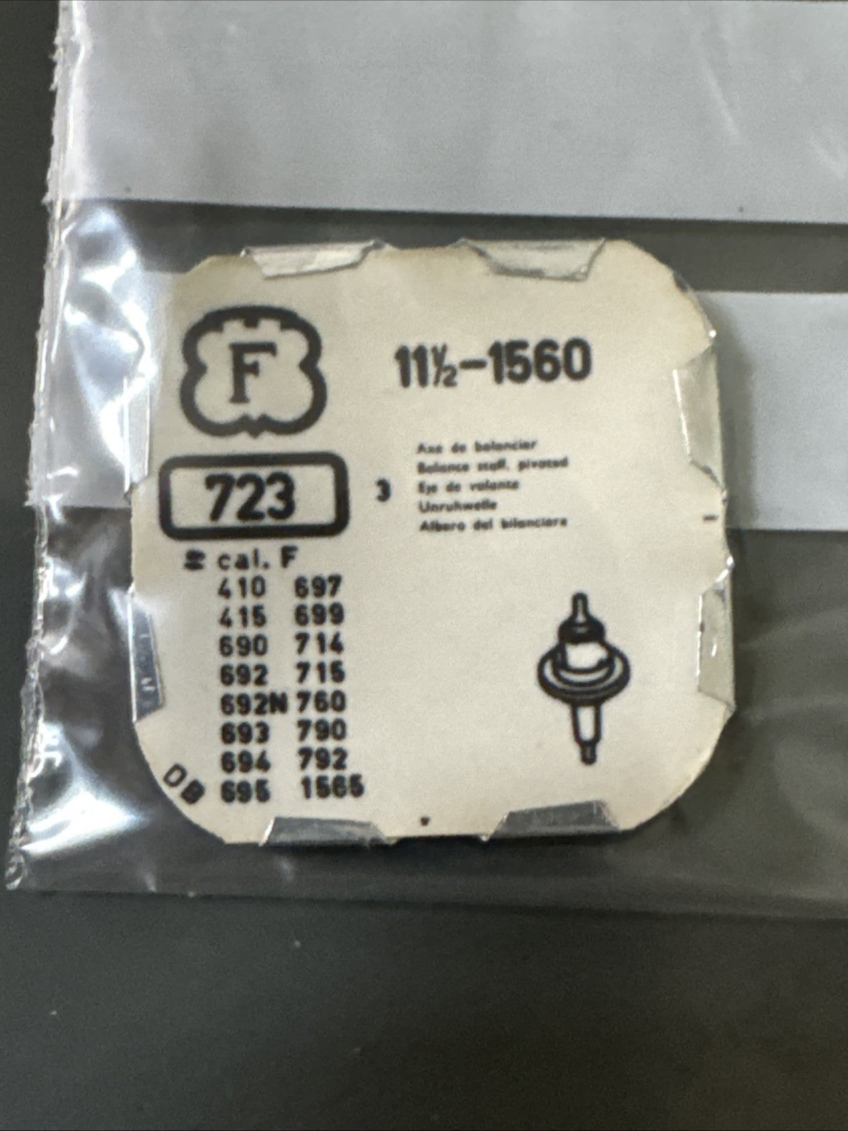 Felsa 1560 Balance Staff X1 Ref LG11-42