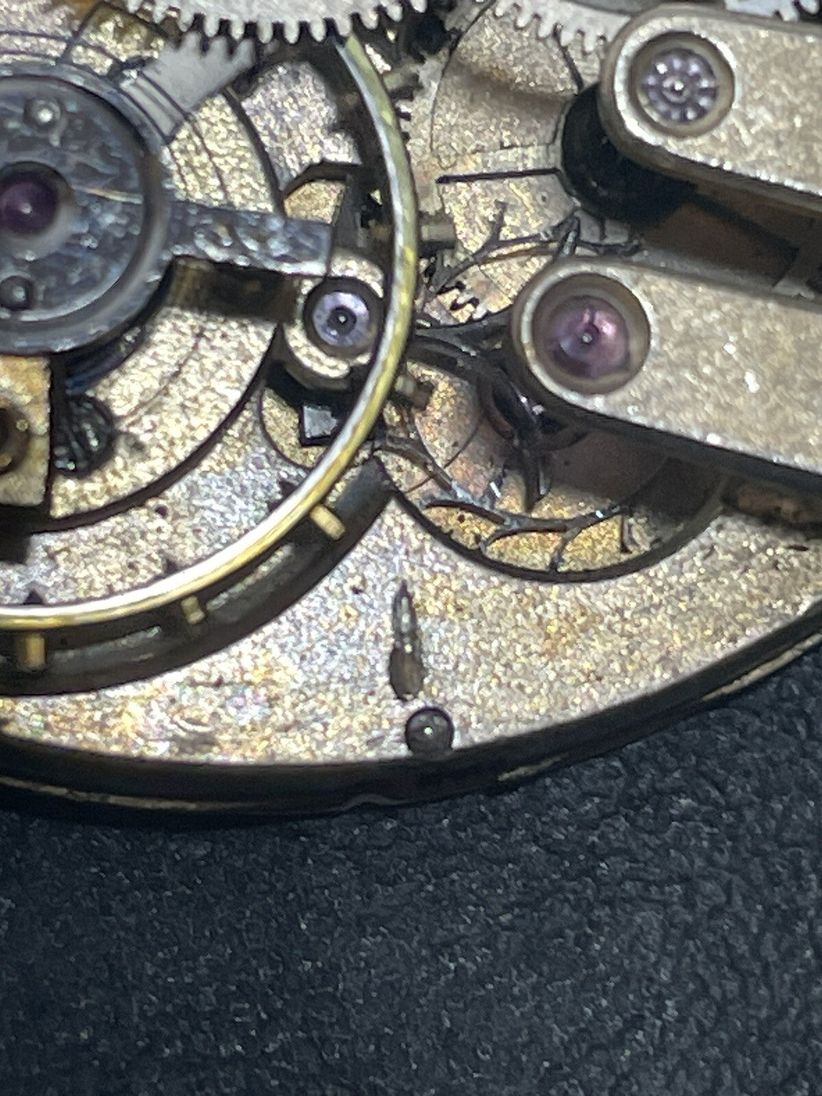 Old English Stem Set Wind Pocket Watch Movement Ticking High Grade 40.5mm