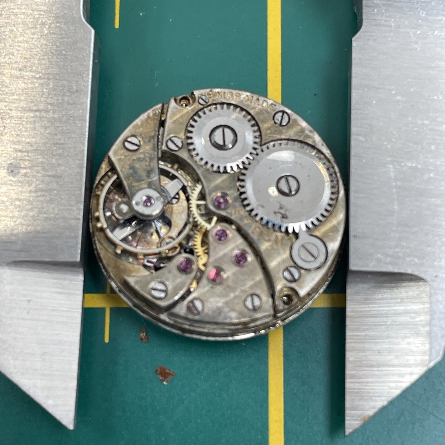 Revue 19mm Full Watch Movement Good Staff Bad Spring For Spares Repair S5