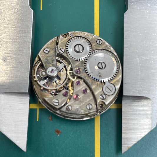 Revue 19mm Full Watch Movement Good Staff Bad Spring For Spares Repair S5