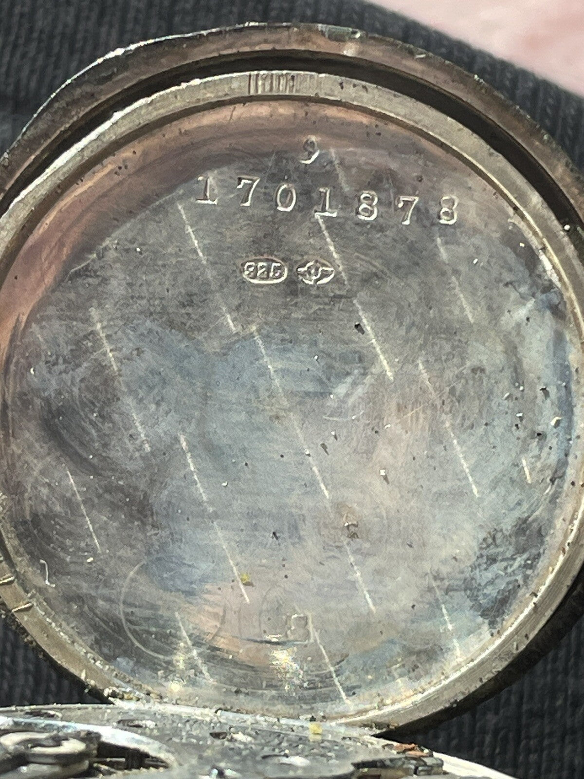 Eterna 925 Silver Fob Watch Early Ca 1911