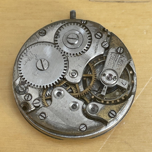 Early FHF 10.5 Ligne Lefty Watch Movement Ticking Ref LG14-95