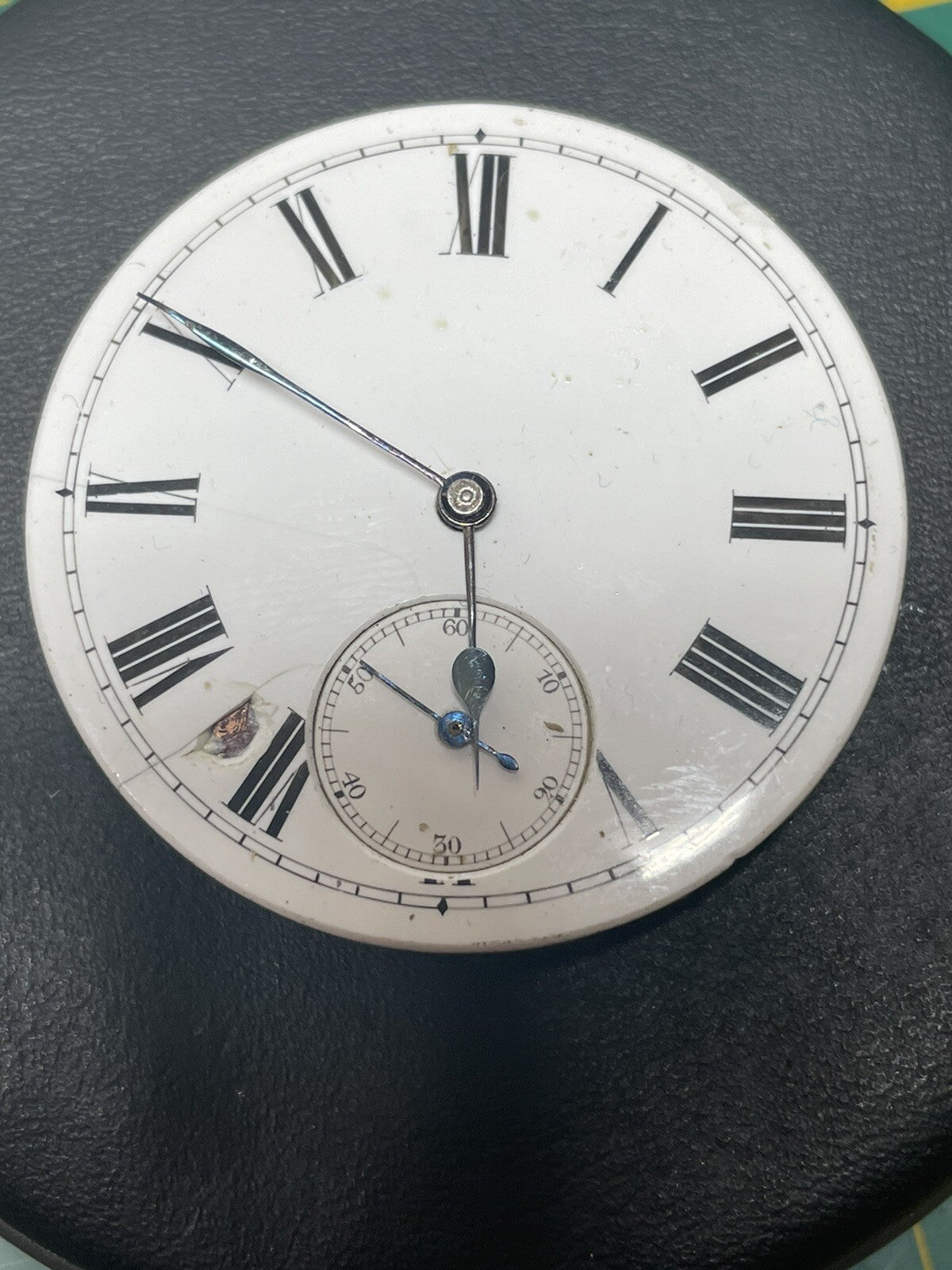 Old English Stem Set Wind Pocket Watch Movement Ticking High Grade 40.5mm