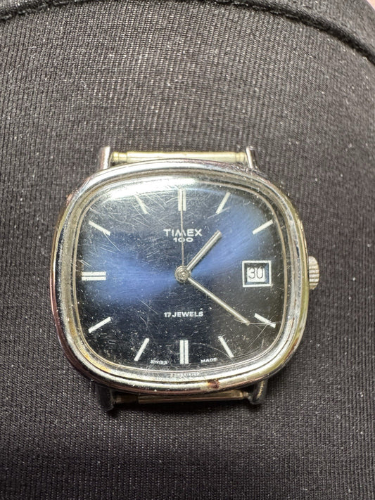 Mens 1970s Timex 100 Watch Swiss Made Running
