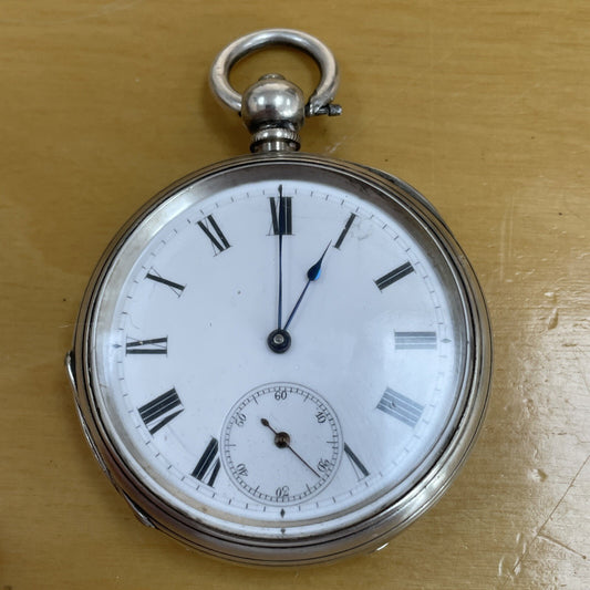 Ca 1877 JB Yabsley Pocket Watch Fine Silver Serviced August 24 Ref P