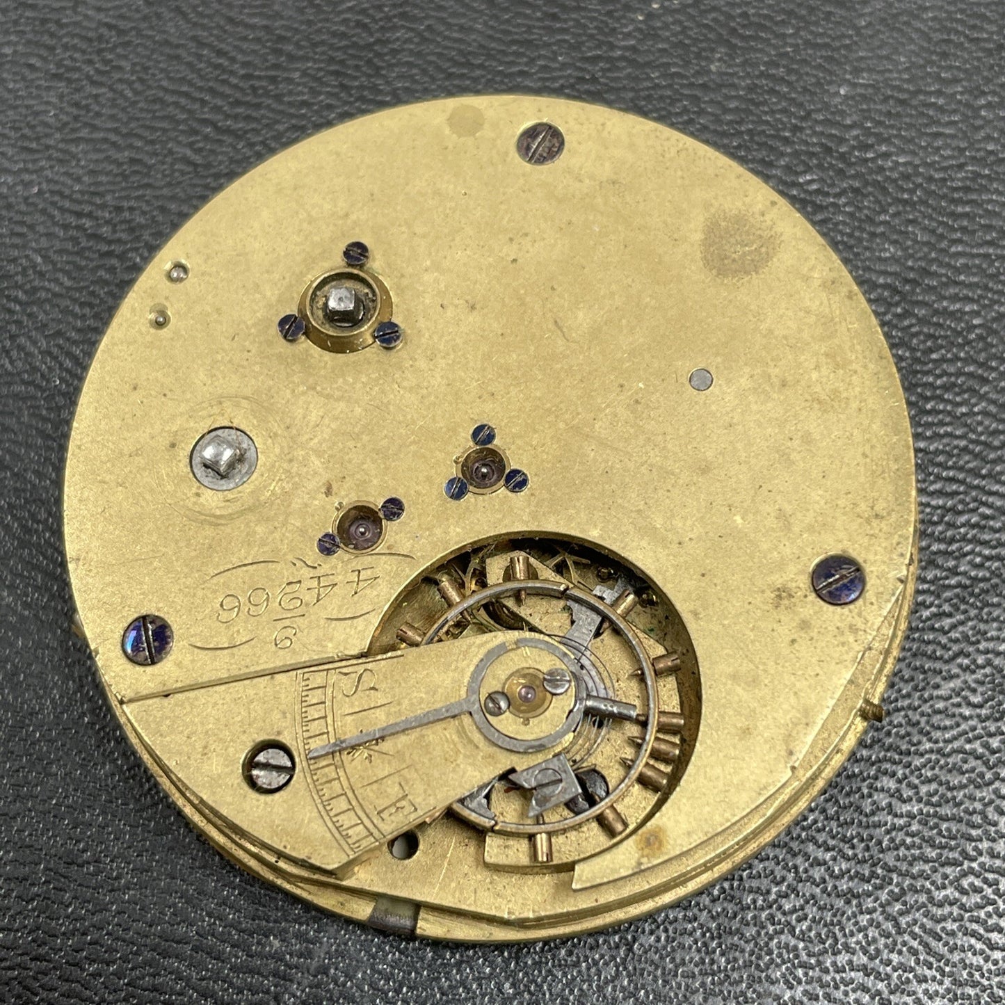 Early English Marine Chronograph Movement For Spares Repair 48mm Ref XR6