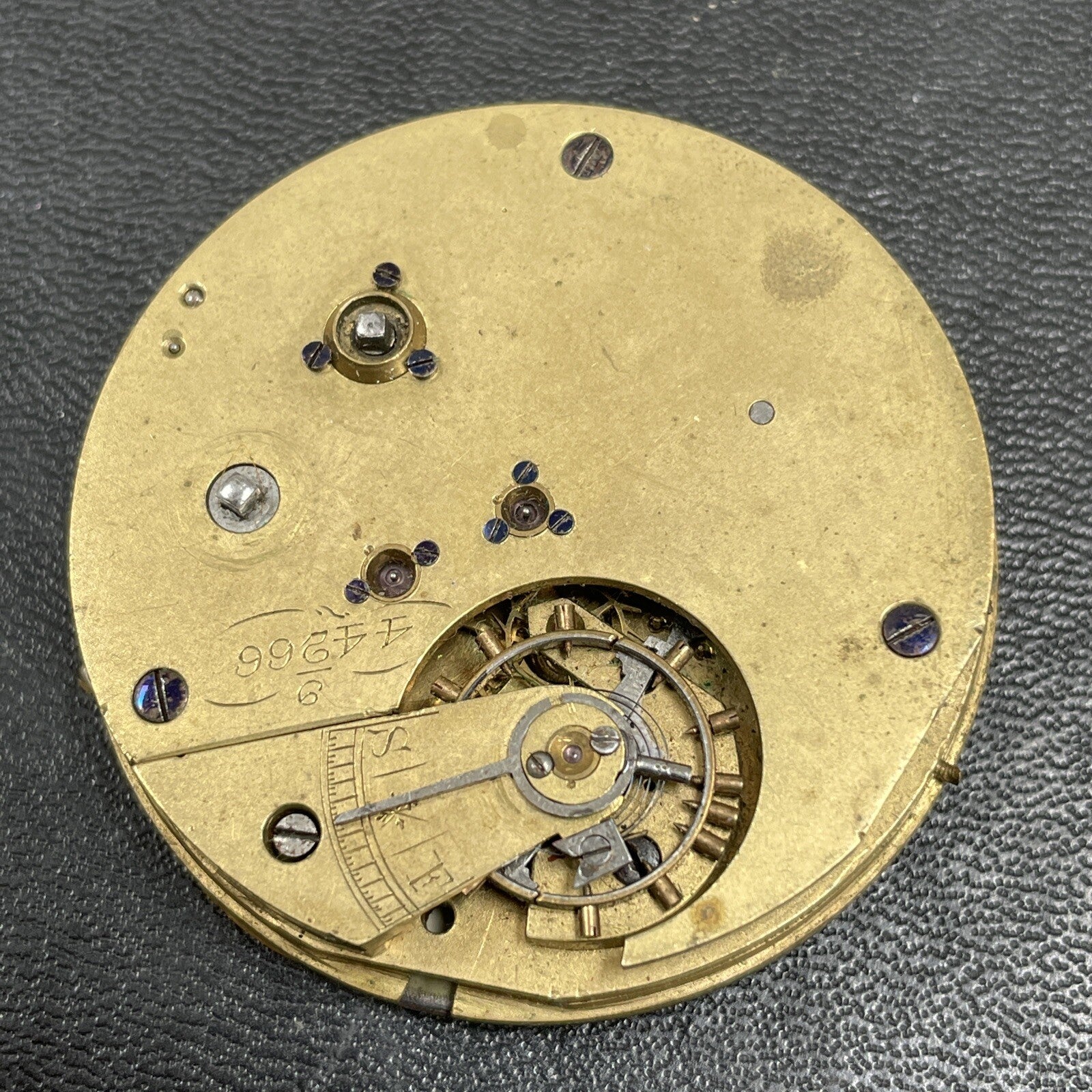 Early English Marine Chronograph Movement For Spares Repair 48mm Ref XR6