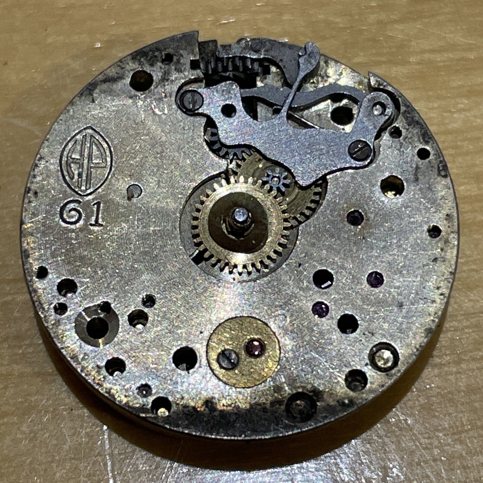 HP Parrenin Cal 61 Full Movement For Parts Spares Repair Stiff Balance Ref D2