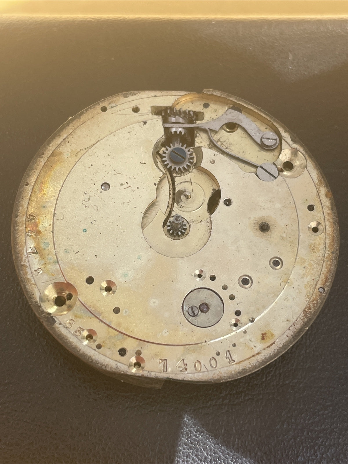 English Pocket Watch Movement OK Balance Ref LG4