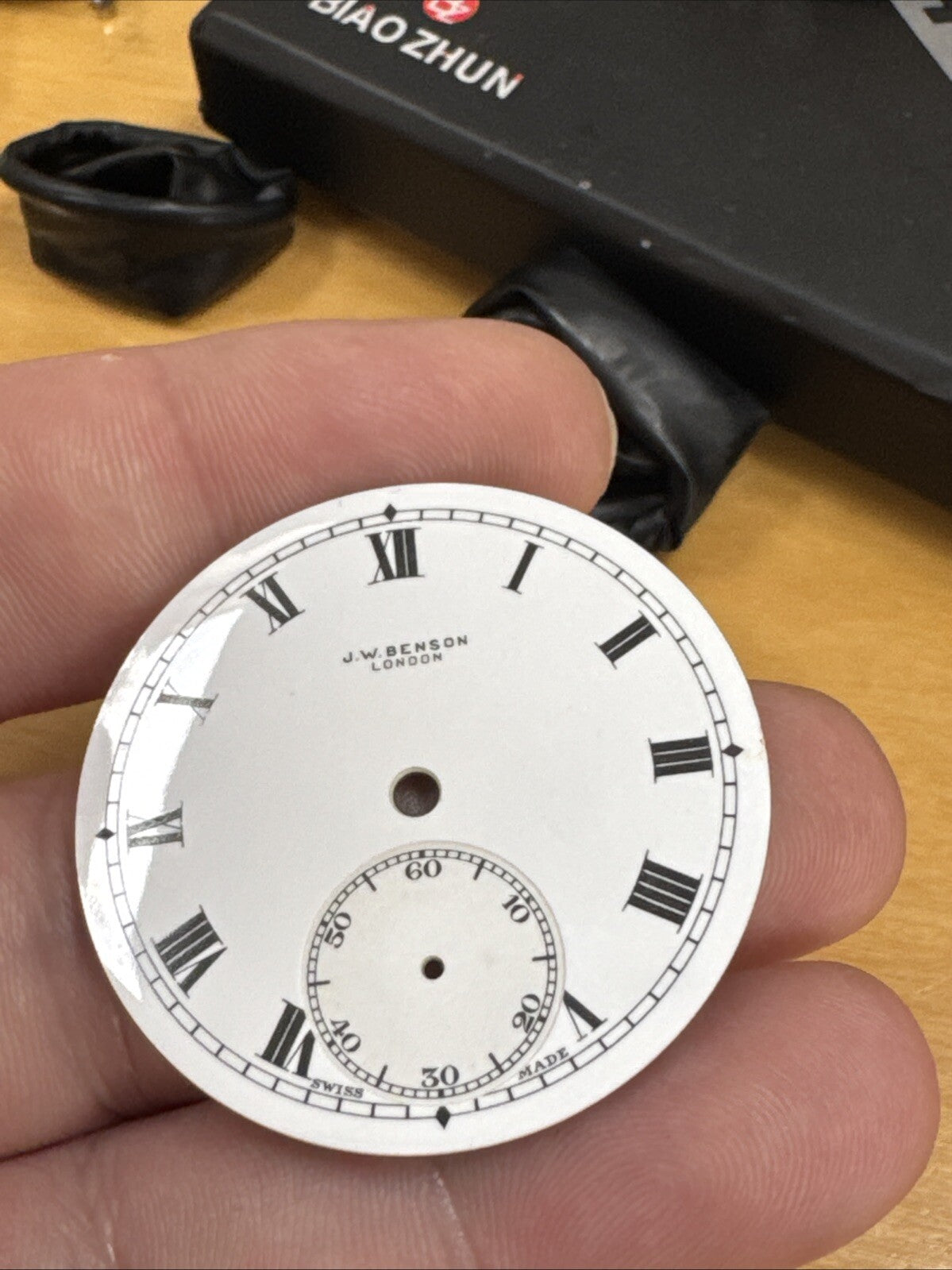 Enamel Dial For Revue 30 31 Hunter JW Benson 42.3mm Approx LG15-68