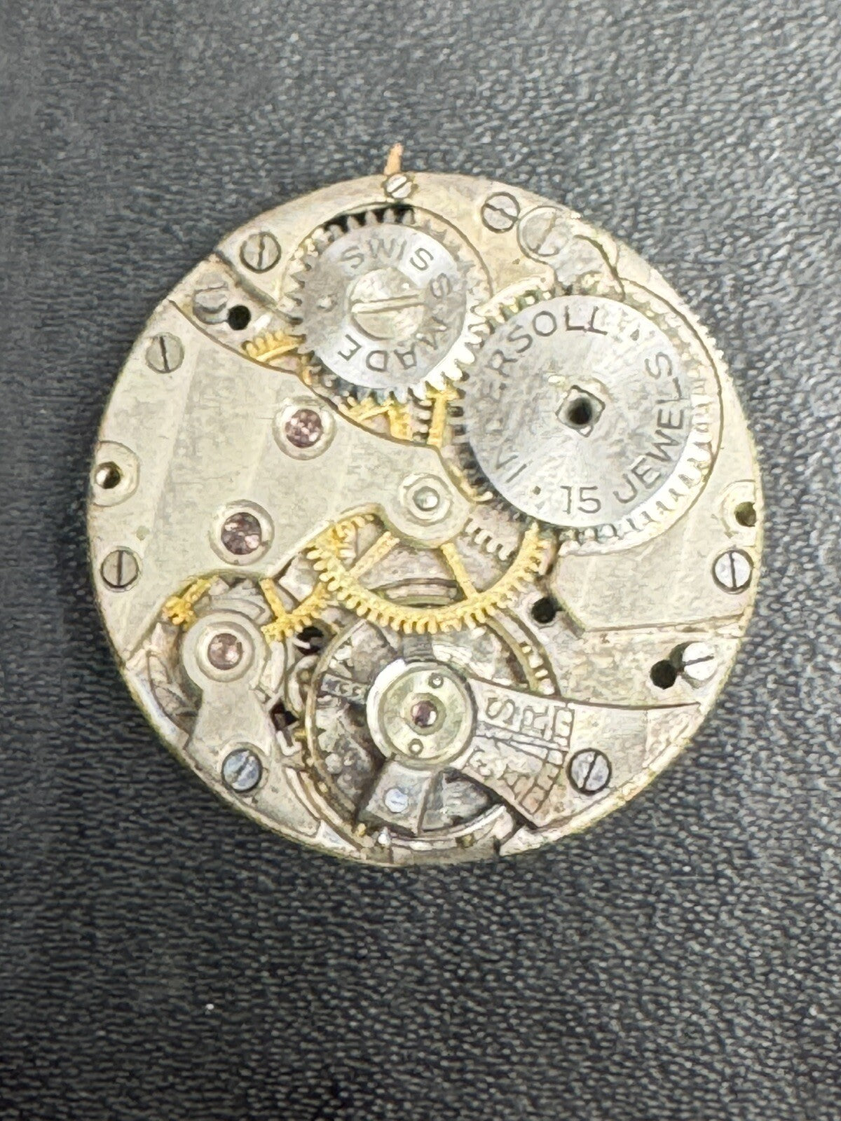Rare BTC Ingersoll Elite Rolex Rolco 15j 10.5 Ligne Watch Movement Ref E