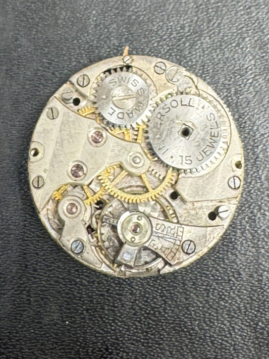 Rare BTC Ingersoll Elite Rolex Rolco 15j 10.5 Ligne Watch Movement Ref E