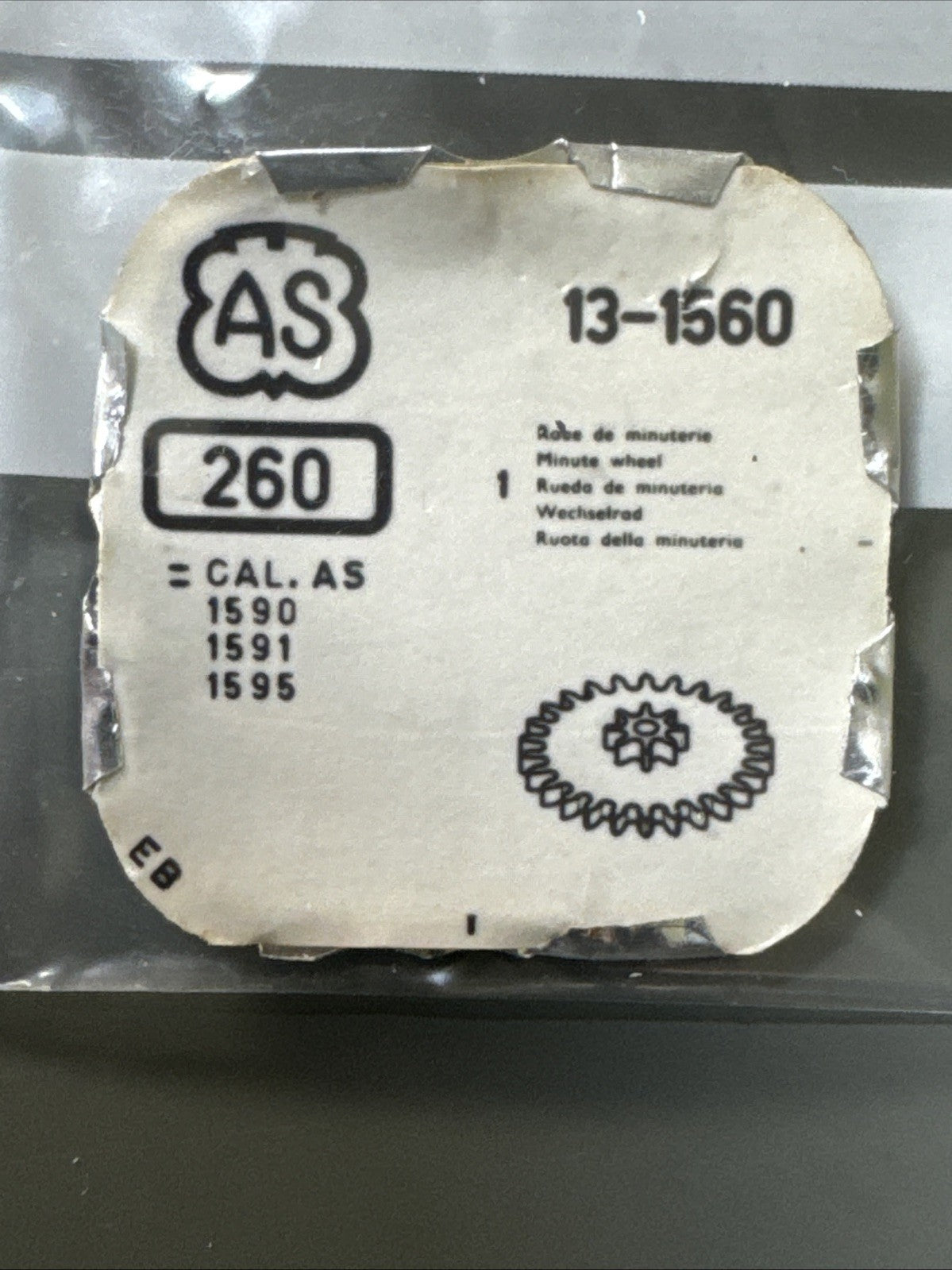 AS 1560 Minute Wheel #260 X1 Ref LG11-110