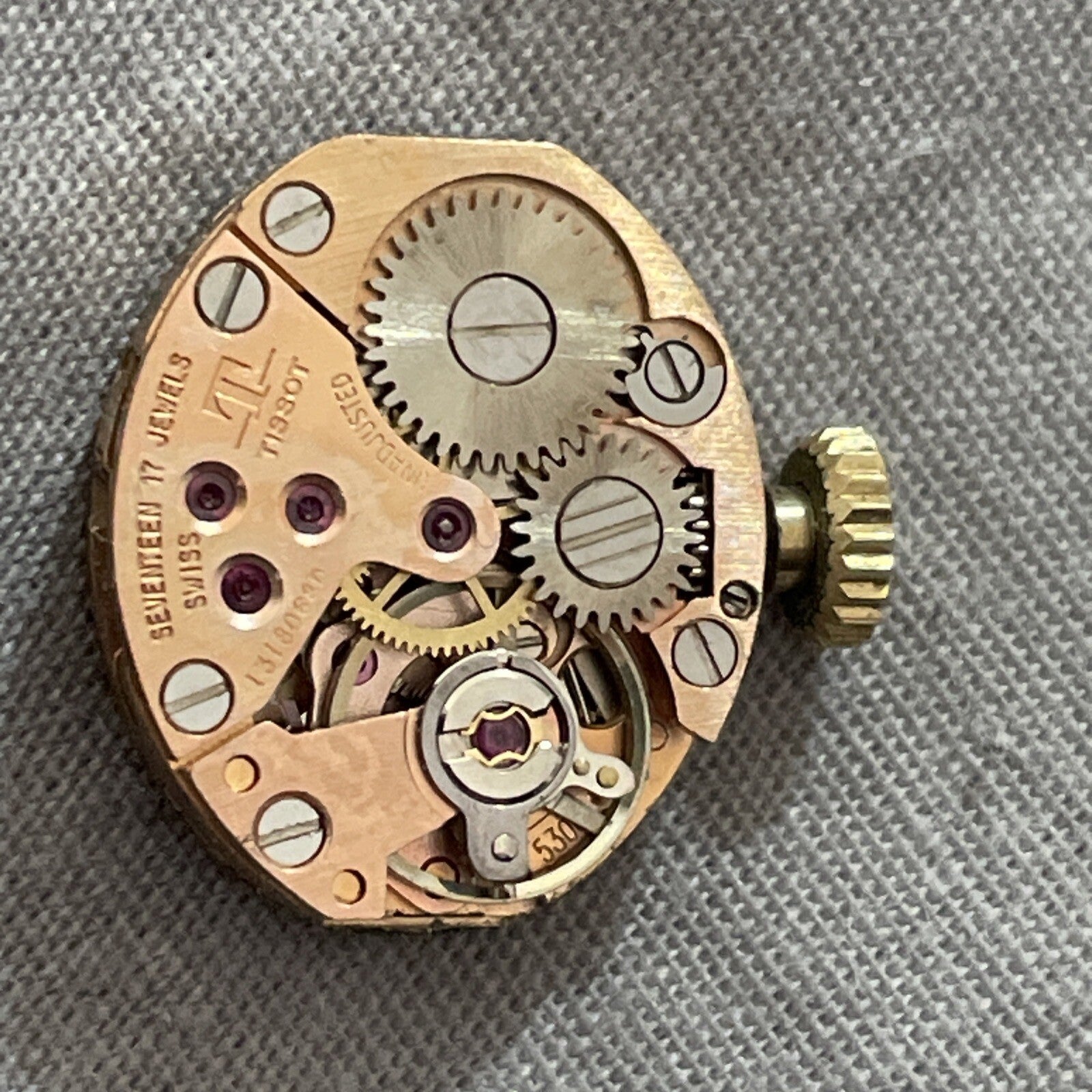 Tissot 530 Lanco 6540 Movement For Parts Spares Or Repair Good Balance