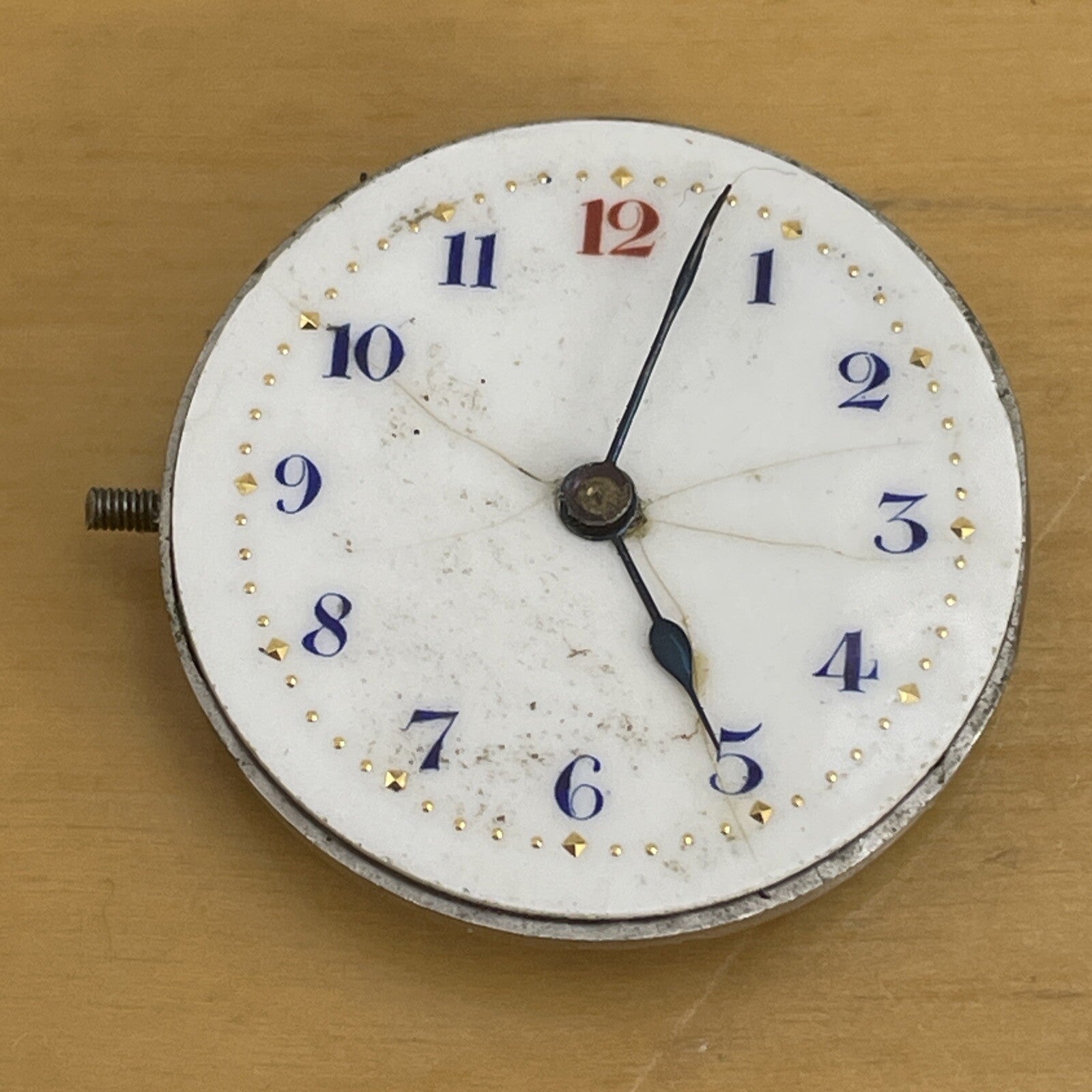 Early FHF 10.5 Ligne Lefty Watch Movement Ticking Ref LG14-95