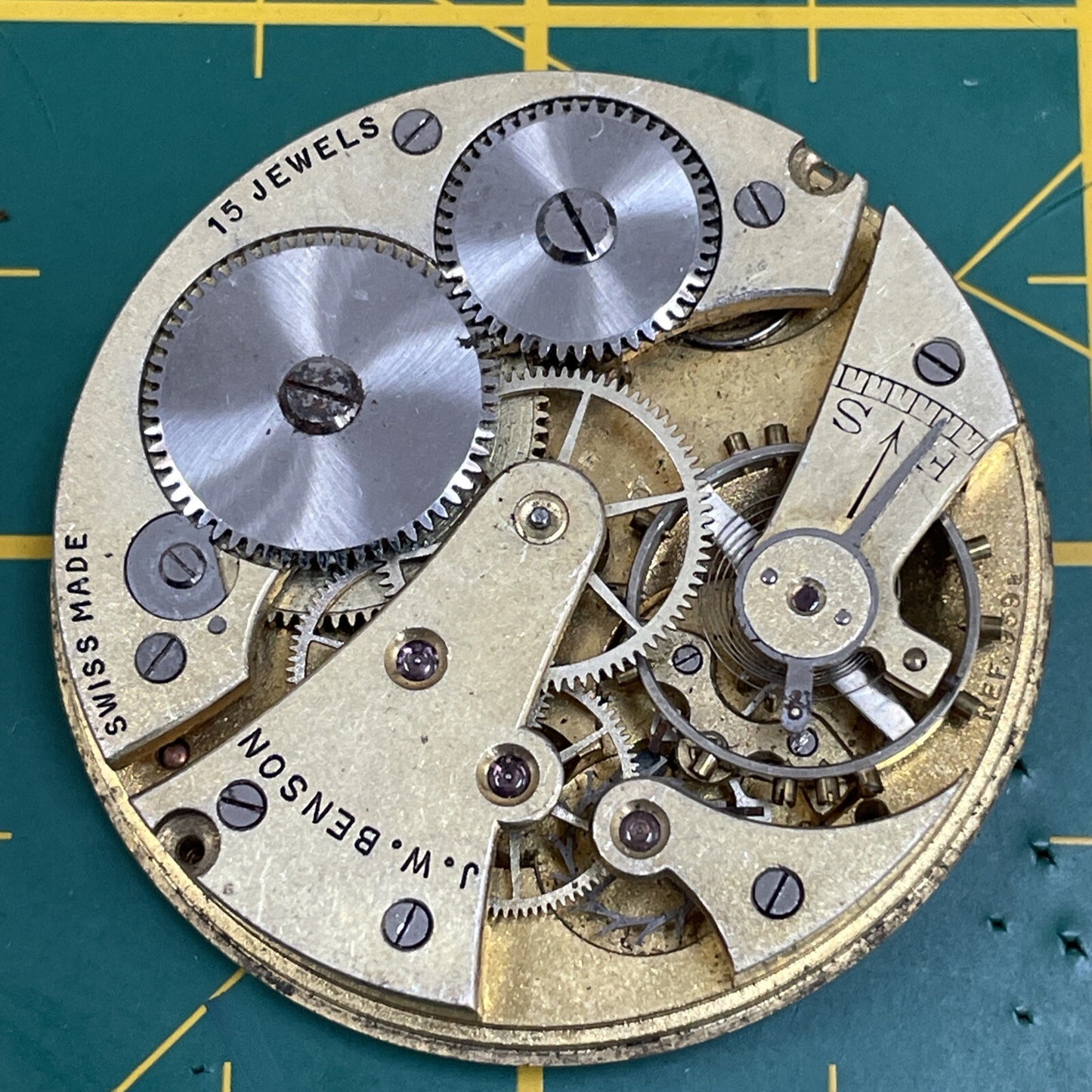 Cyma Ref 939 Pocket Watch Movement Broken Staff Neg Set Ref LG9