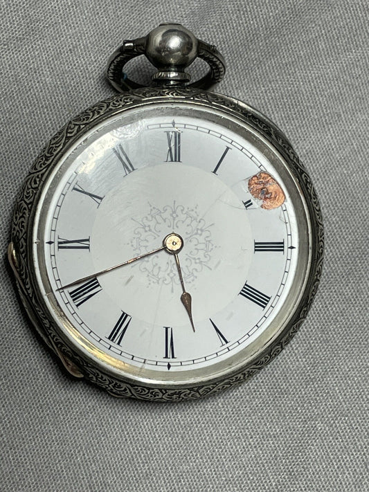 1882 Fine Silver Fob Watch Good Balance Immaculate Case. Whistlers Mother Link?