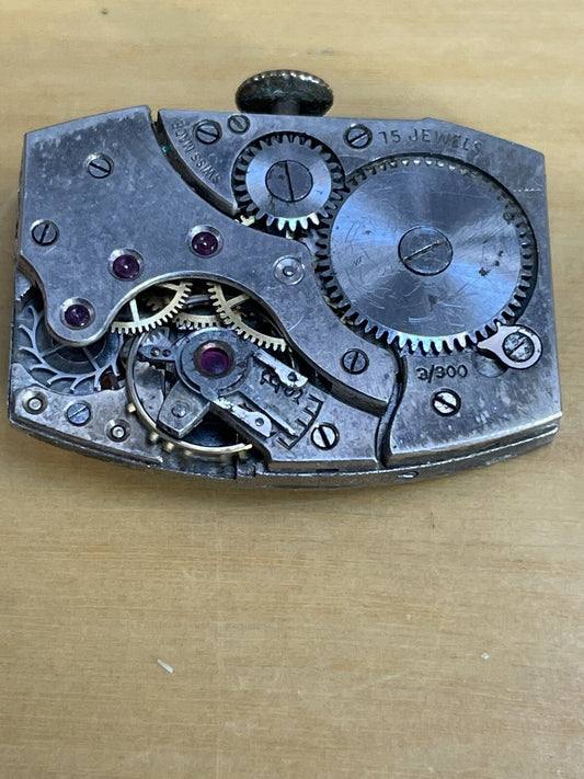 Peseux 110 Watch Movement  Ticks / Stops Ref J54
