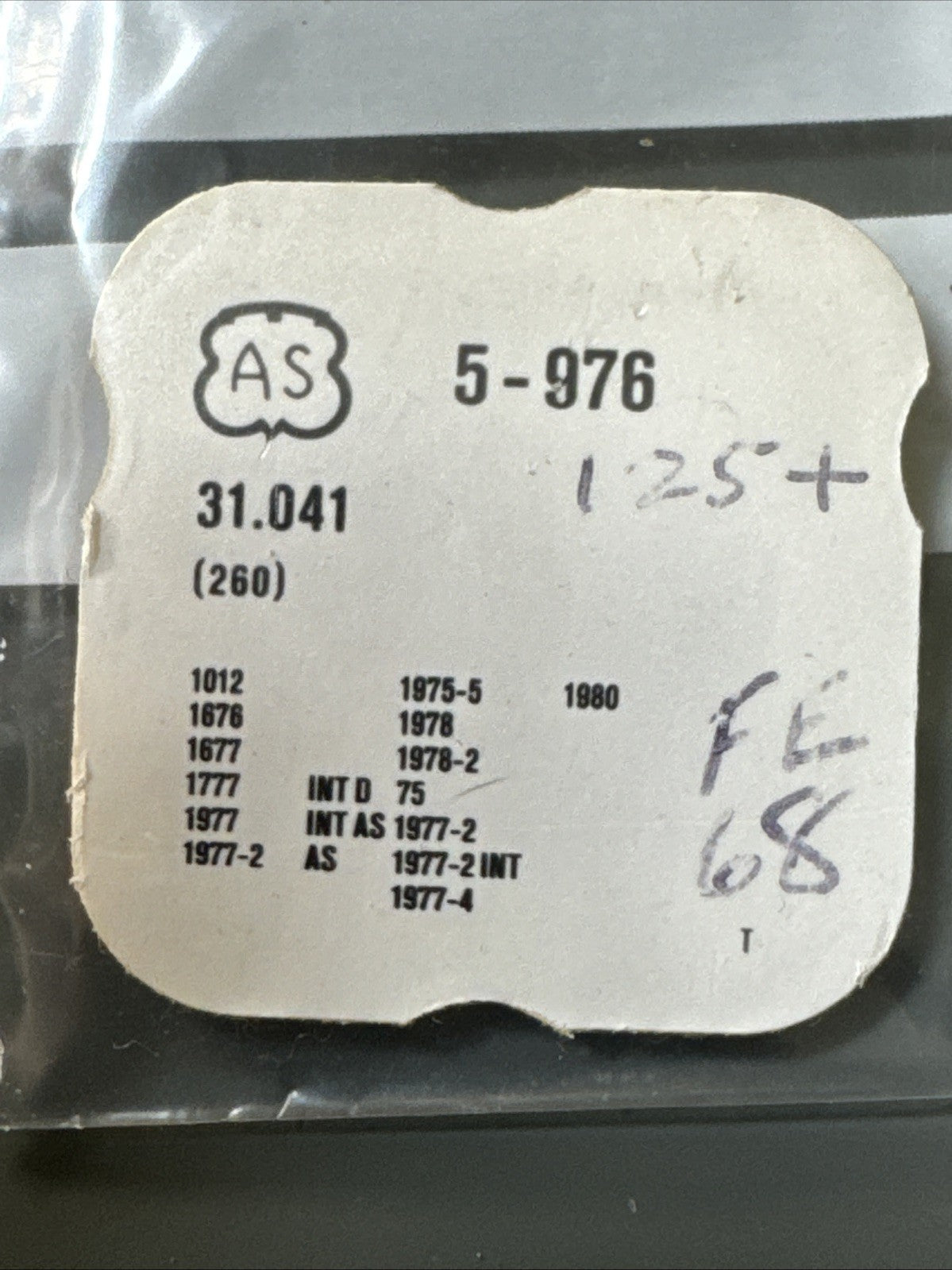 AS 976 Minute Wheel #260 X1 Ref LG11-111