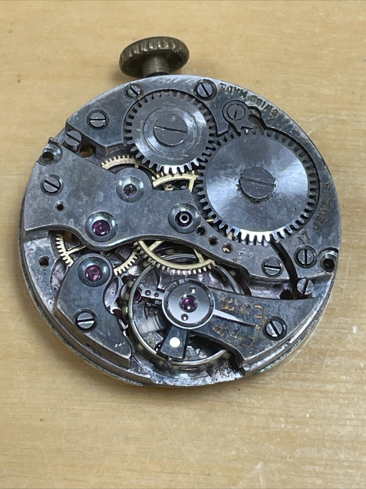 FHF 1 Sweep Seconds Movement For Parts Spares Repair Ticking Reg LG10-3