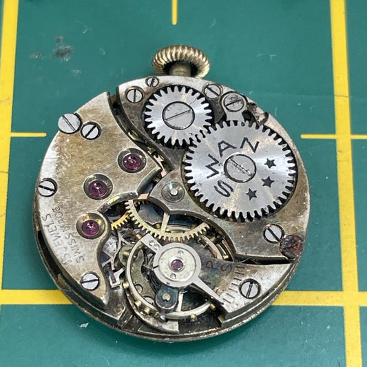 Record 19.6mm Full Watch Movement For Spares Repair S12