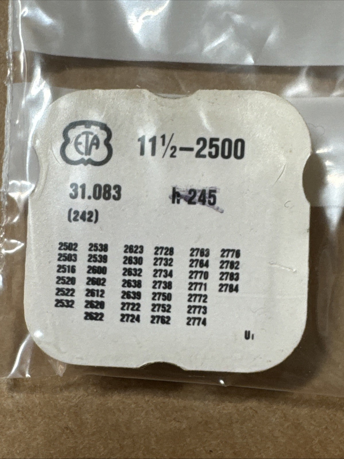 ETA 2500 2600 2700 Cannon Pinion #242 X1 Ref LG11-163