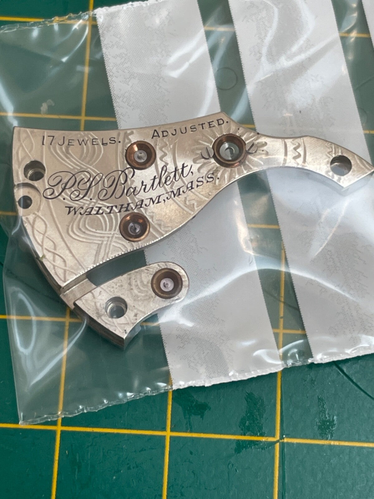 Waltham 1908 16S Hunter Spare Parts P. S. Bartlett