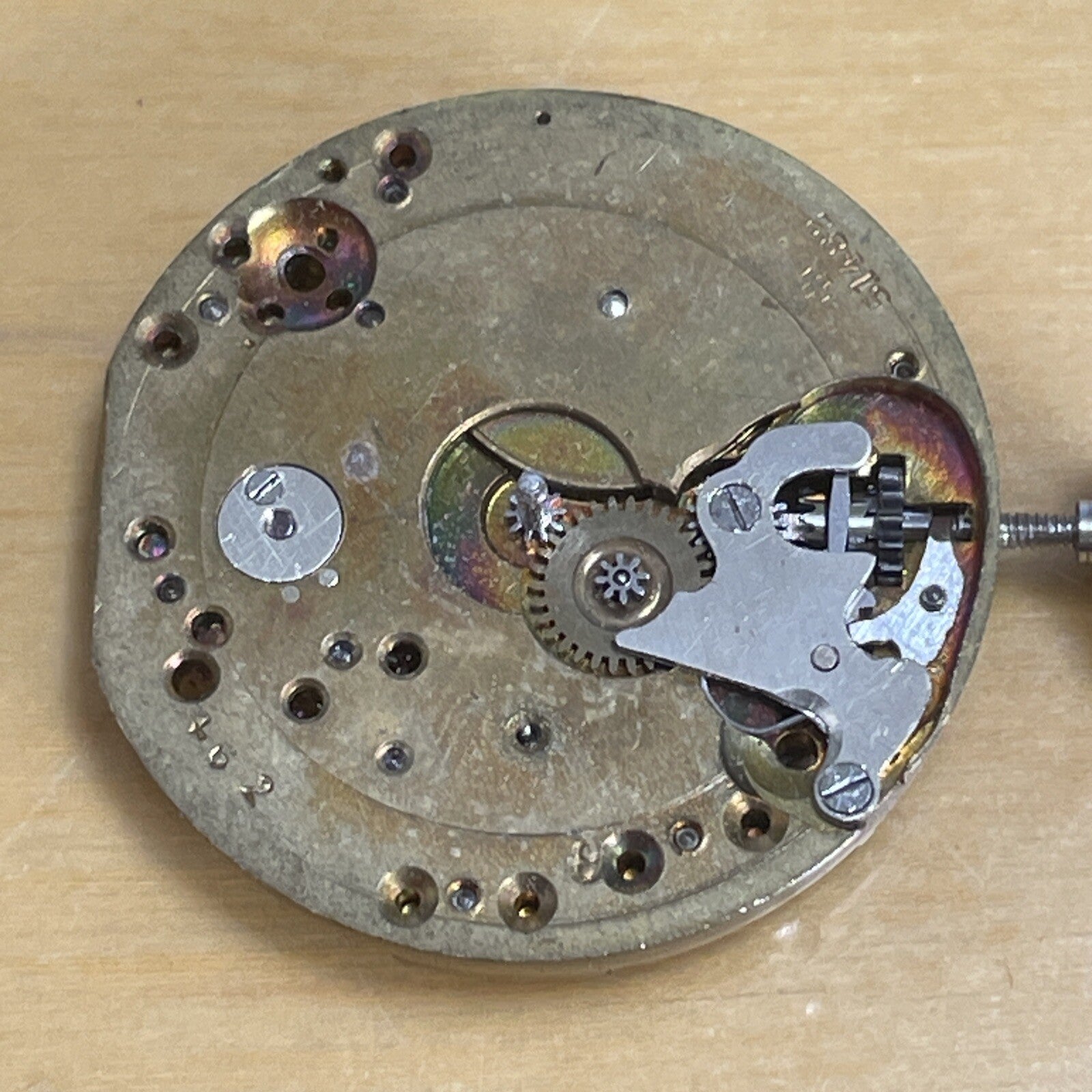 Early Font Robert 10.5 Ligne Watch Movement OK Balance Ref LG14-91