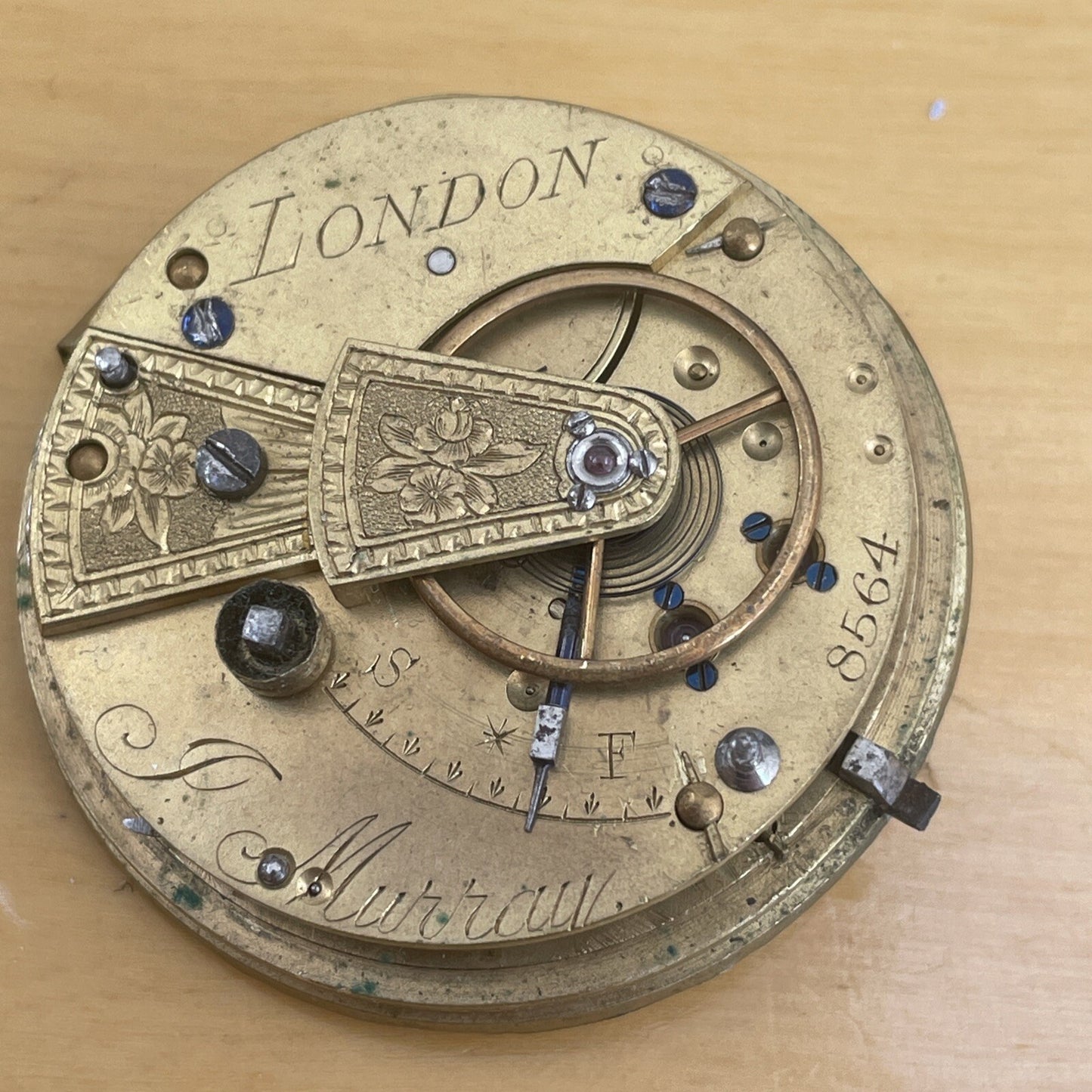 J Murray London Fusee 43.1mm Full Movement OK Balance Ref XR6