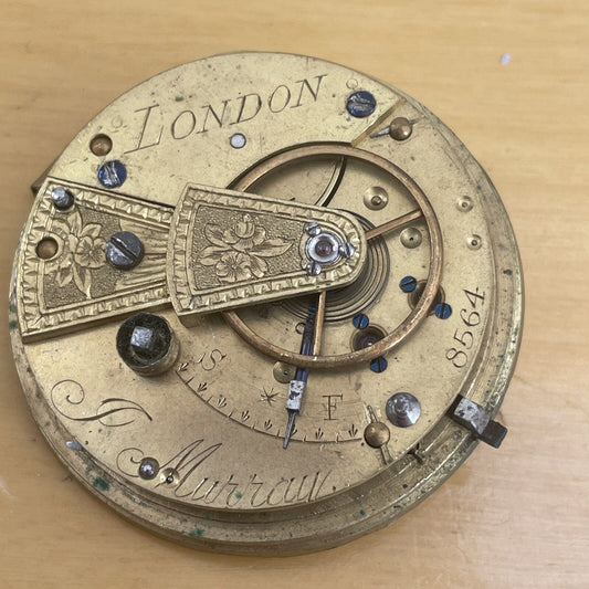 J Murray London Fusee 43.1mm Full Movement OK Balance Ref XR6