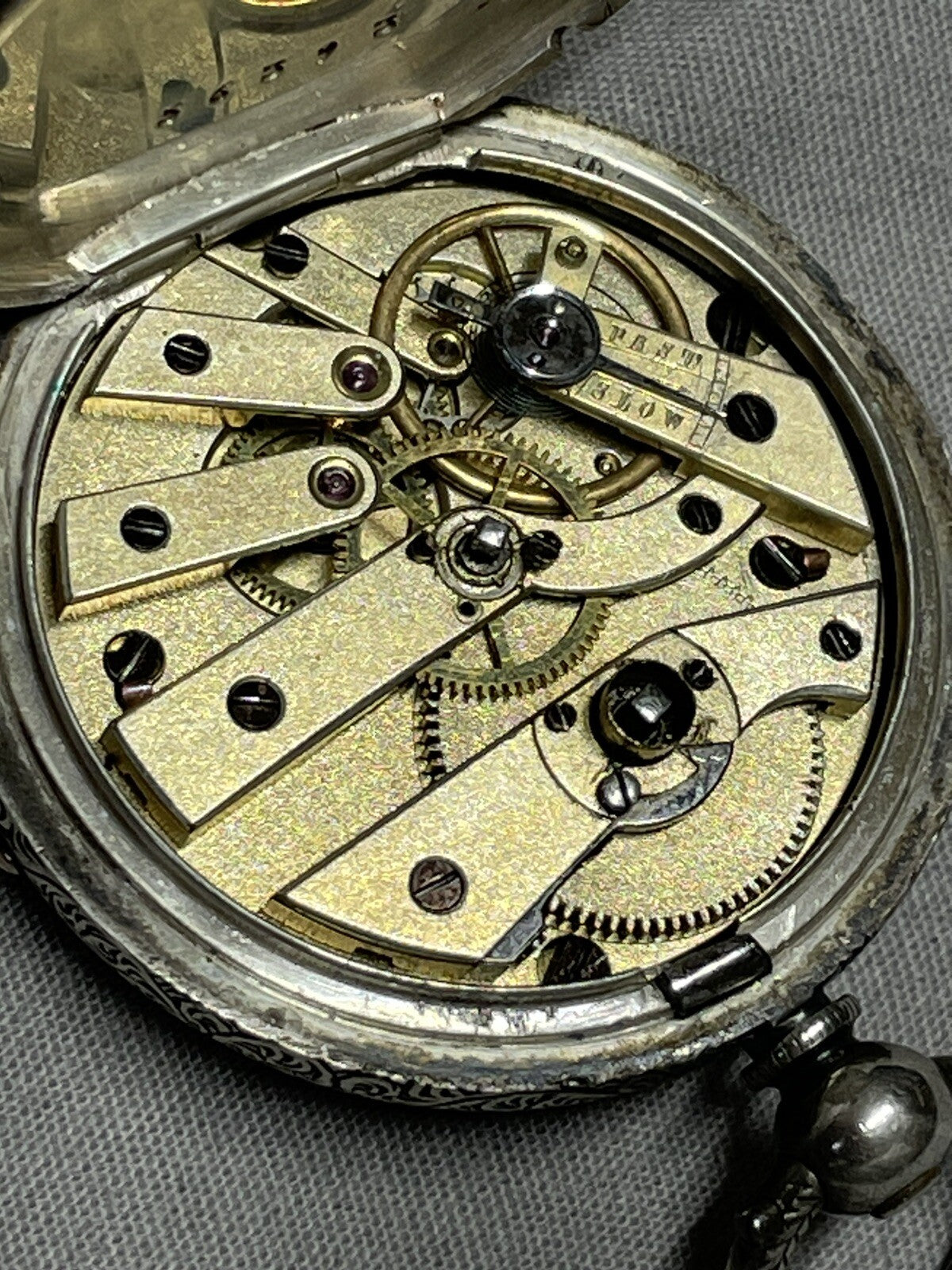 1882 Fine Silver Fob Watch Good Balance Immaculate Case. Whistlers Mother Link?