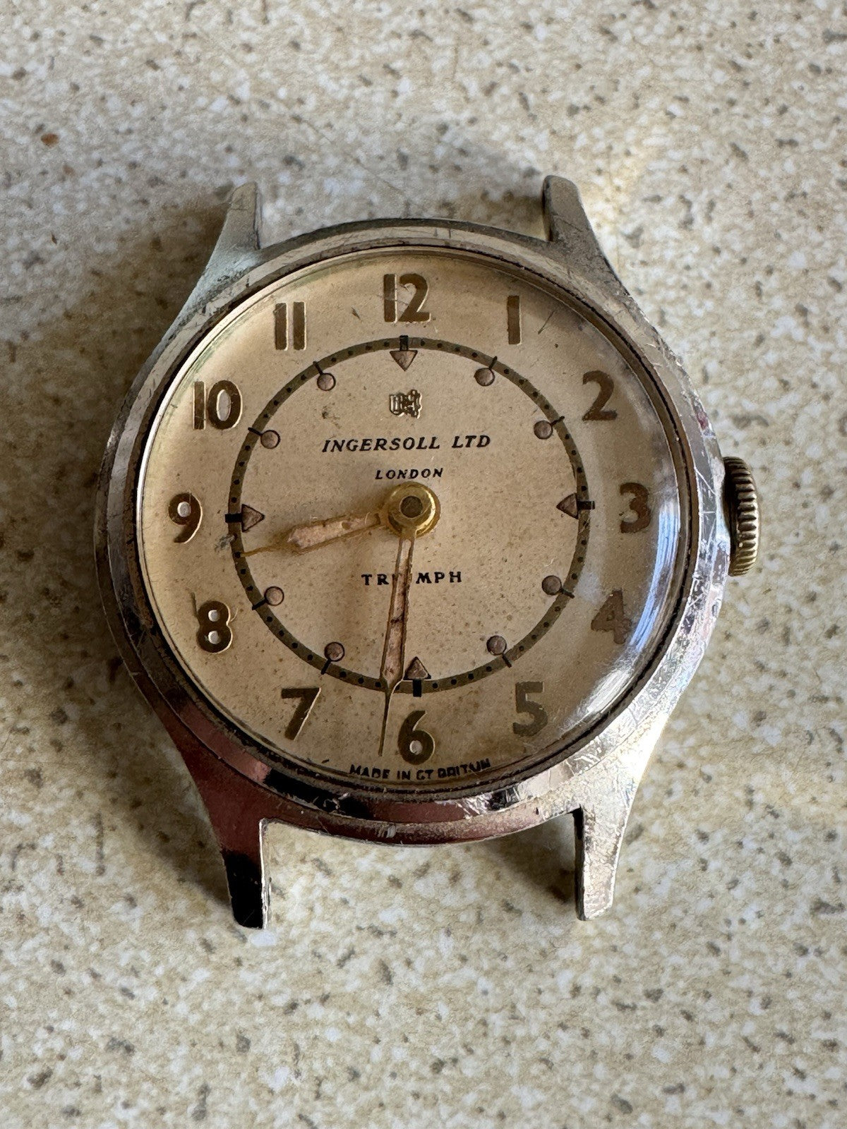 Mens 1959 Ingersoll Triumph Watch Running Darts Interest