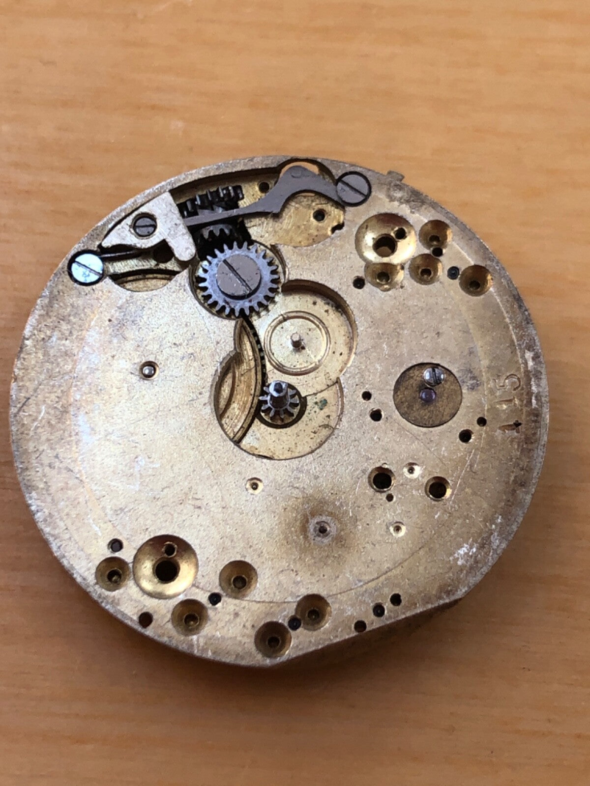 Early trench watch 13’’’ pin set balance Ok bad Hairspring Ref LG9