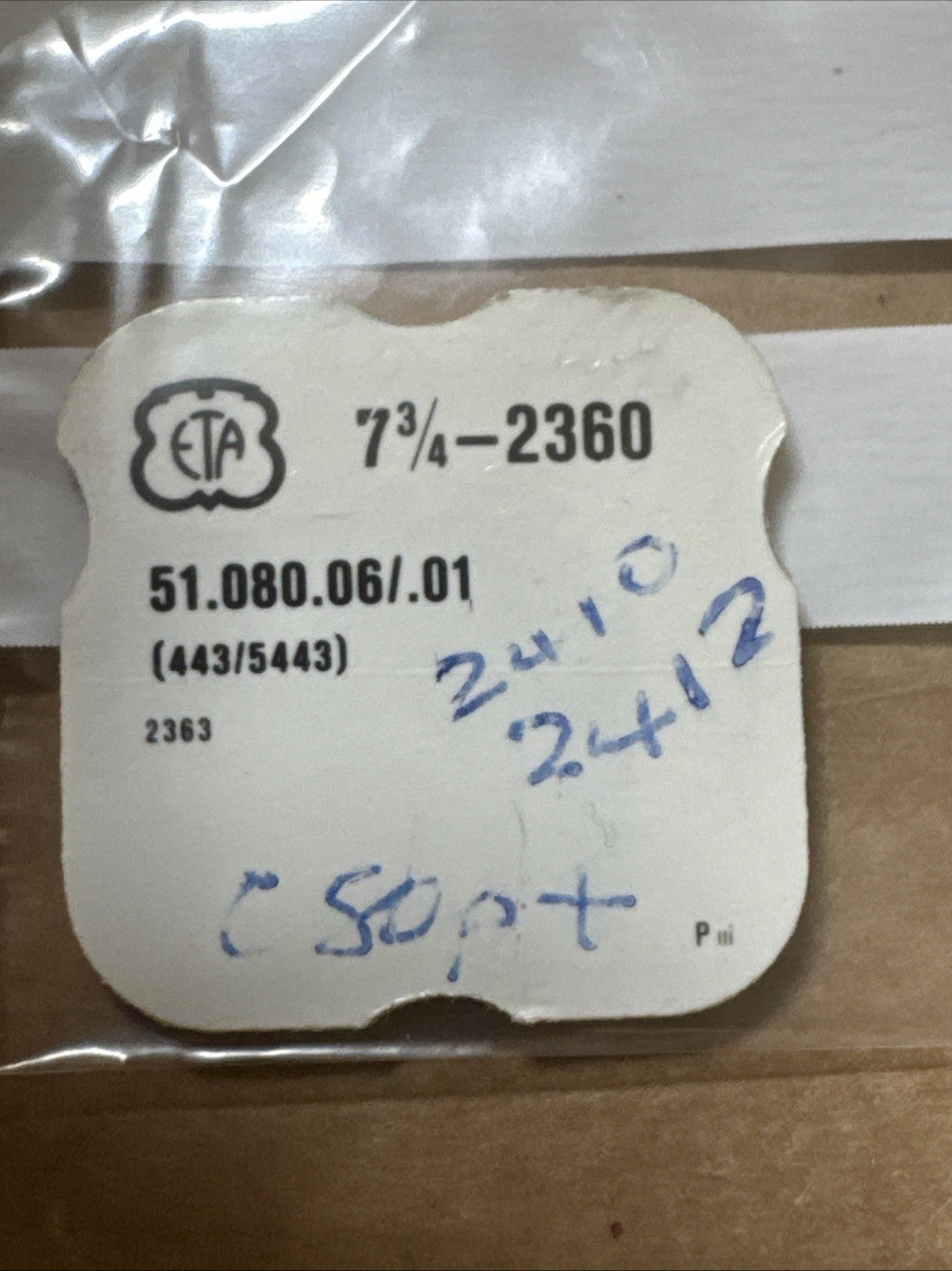 ETA 2360 Setting Lever & Screw #443 5443 X1 Ref LG11-155