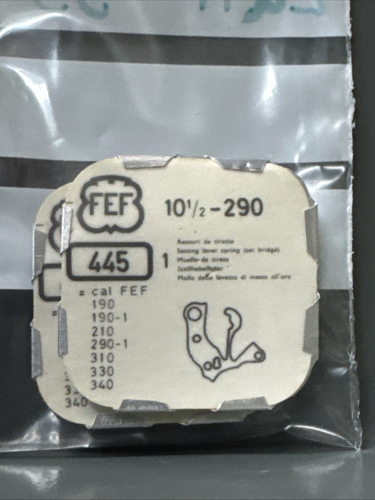 Fleurier 290 Setting Lever Spring X1 #445 Ref LG11-53