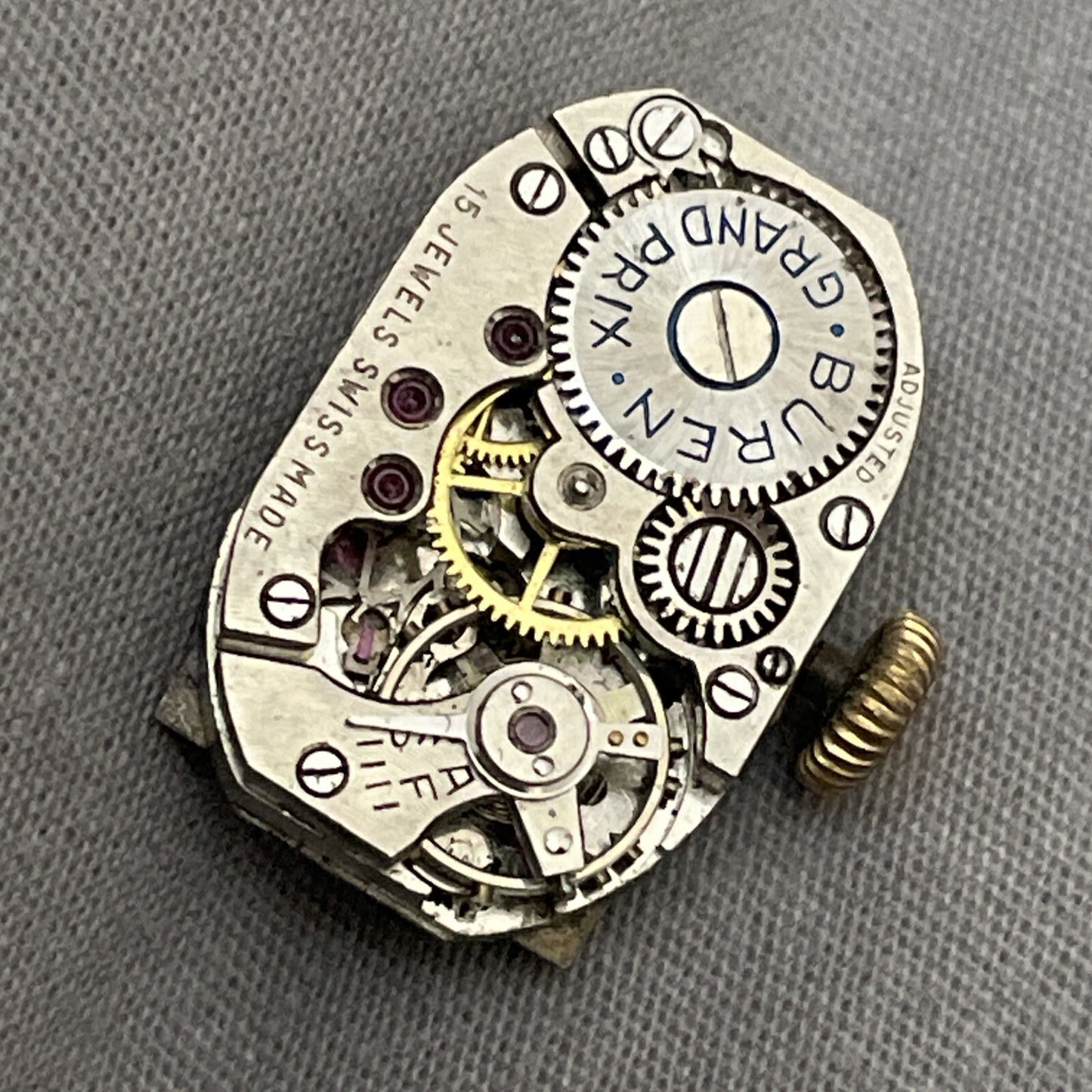 Buren Grand Prix Watch Movement Balance Stiff