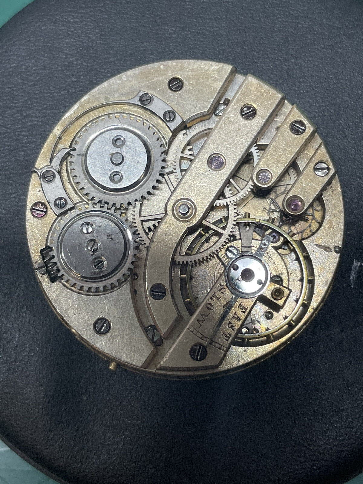 Old English Stem Set Wind Pocket Watch Movement Ticking High Grade 40.5mm