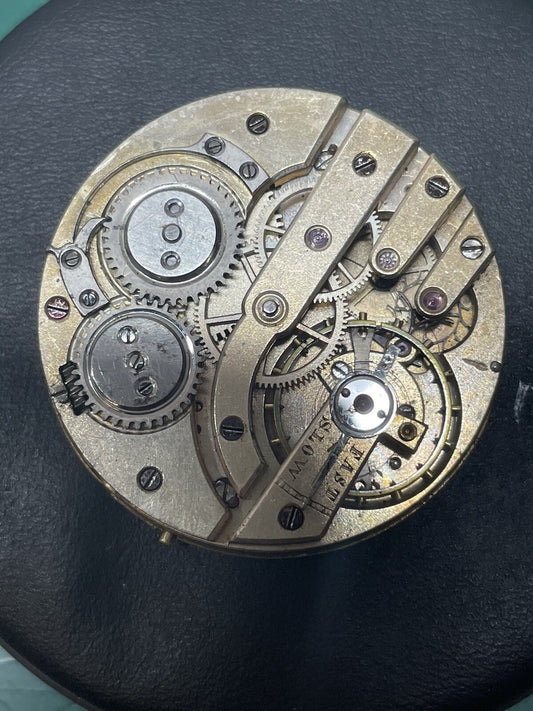 Old English Stem Set Wind Pocket Watch Movement Ticking High Grade 40.5mm