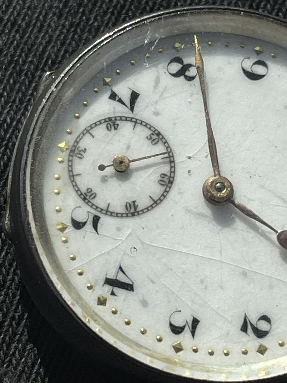 Eterna 925 Silver Fob Watch Early Ca 1911