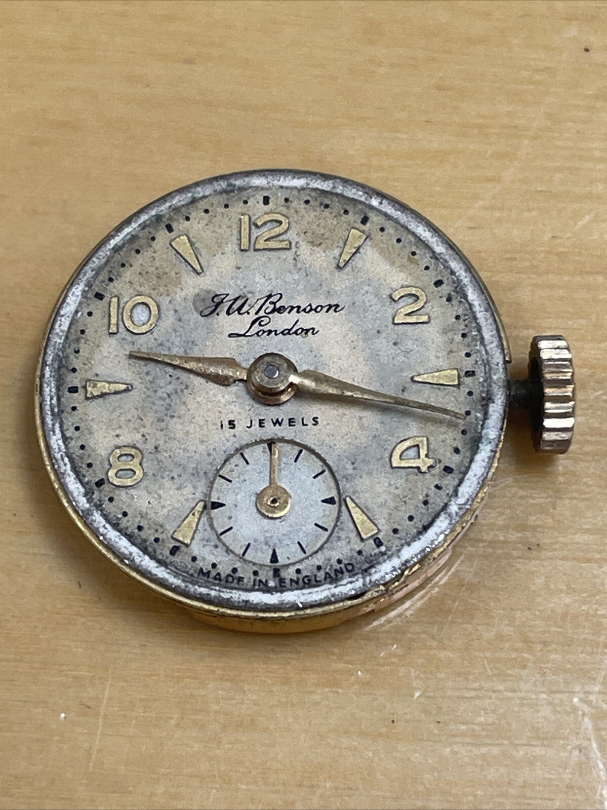 Smiths 8.75 Ligne Movement For Parts Spares Repair Broken Staff  Reg LG10-8