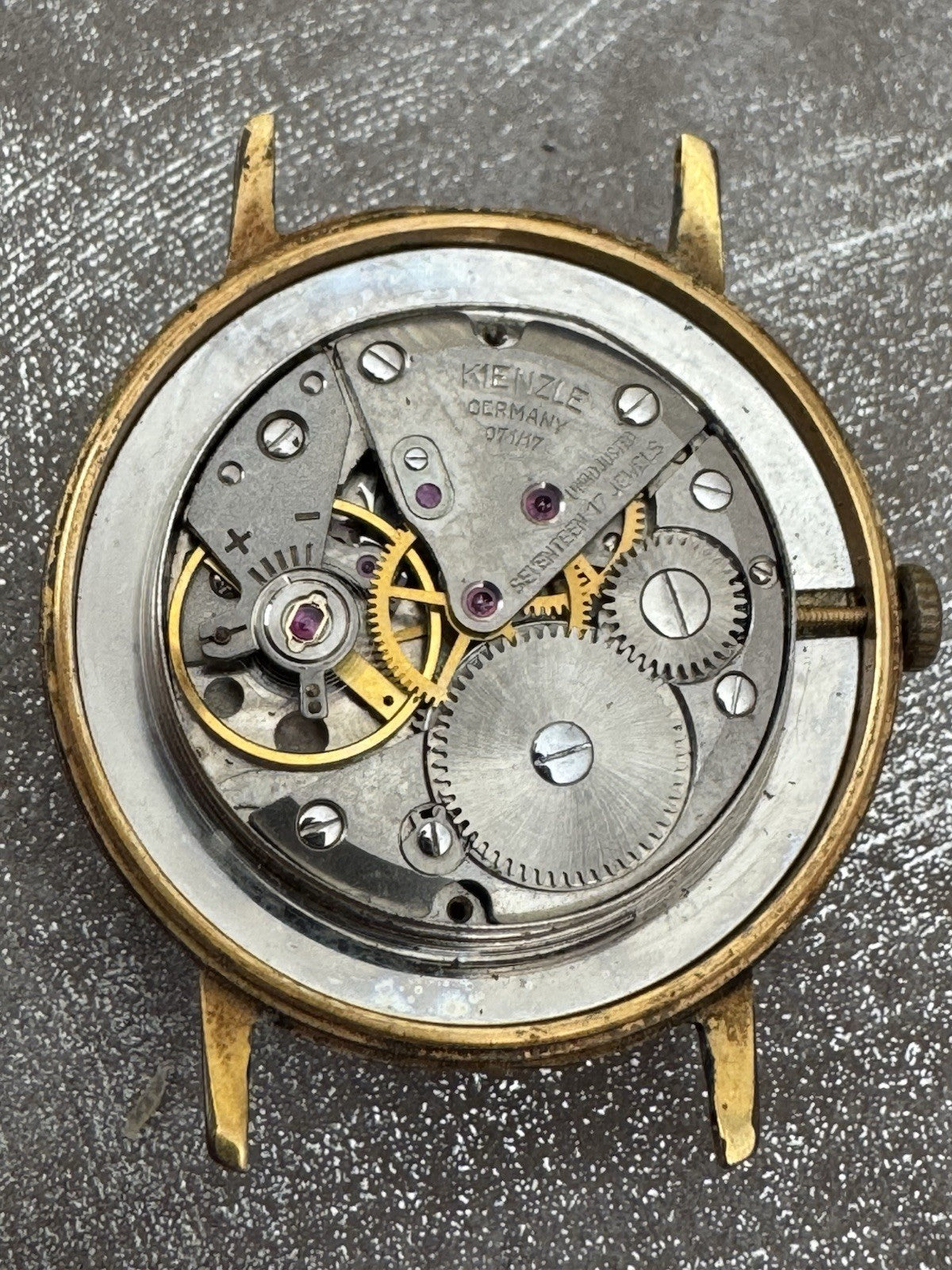 Mens Vintage Kienzle Watch 33mm Mechanical Watch Slight Repair Good Balance