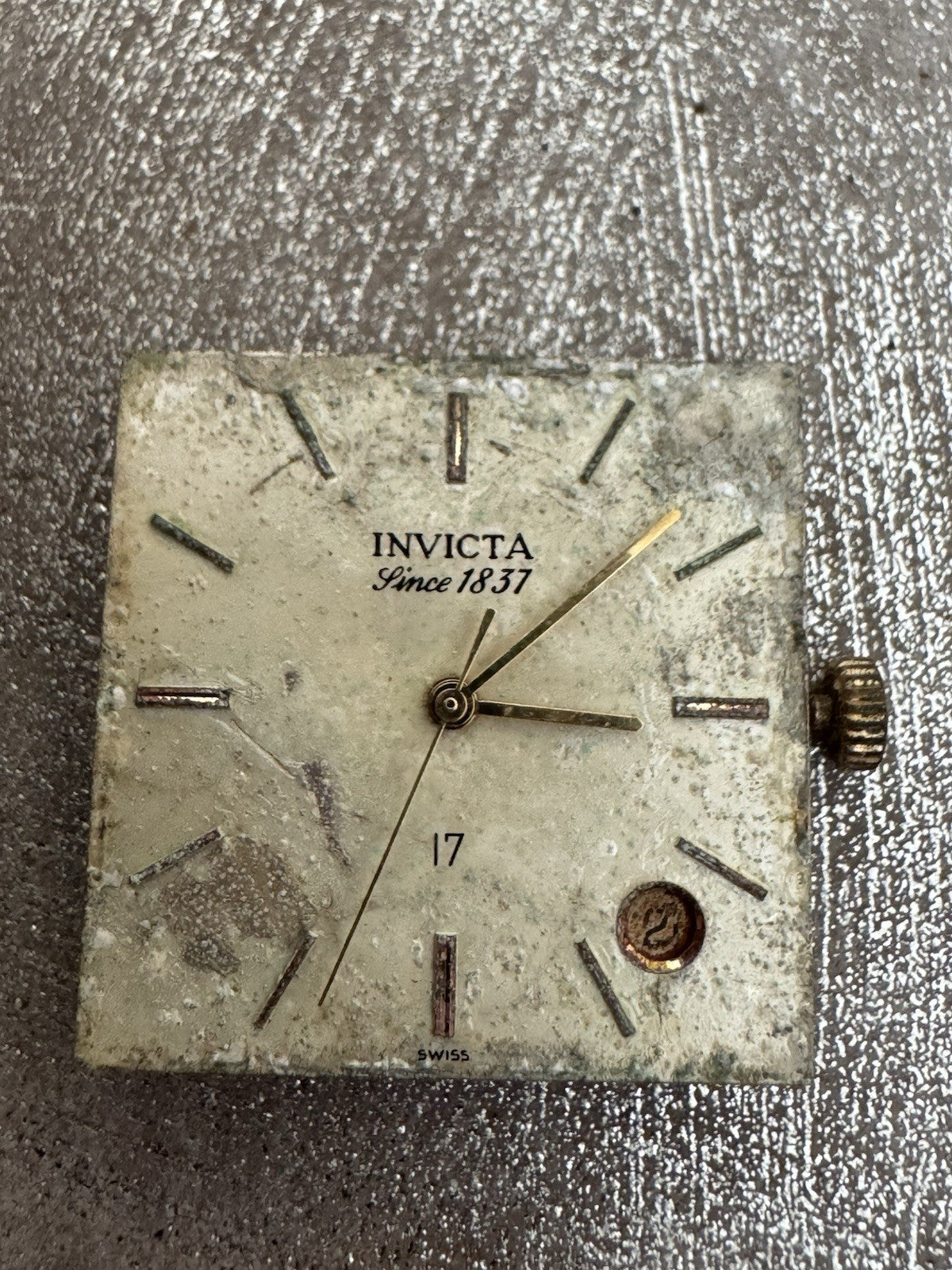 Mens Vintage Swiss Invicta Tank Watch St 96-4 Non Runner OK Balance