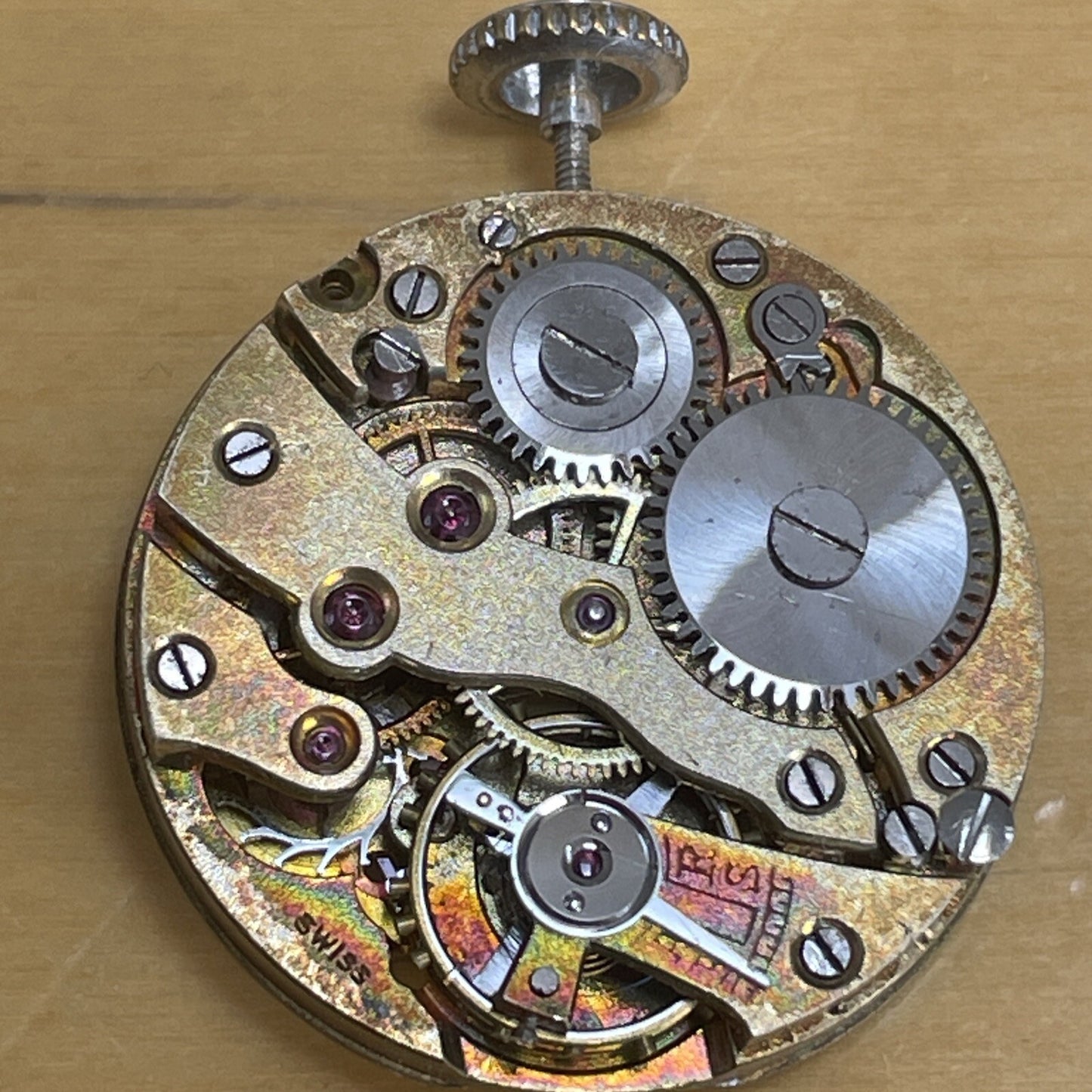 Early Font Robert 10.5 Ligne Watch Movement OK Balance Ref LG14-91