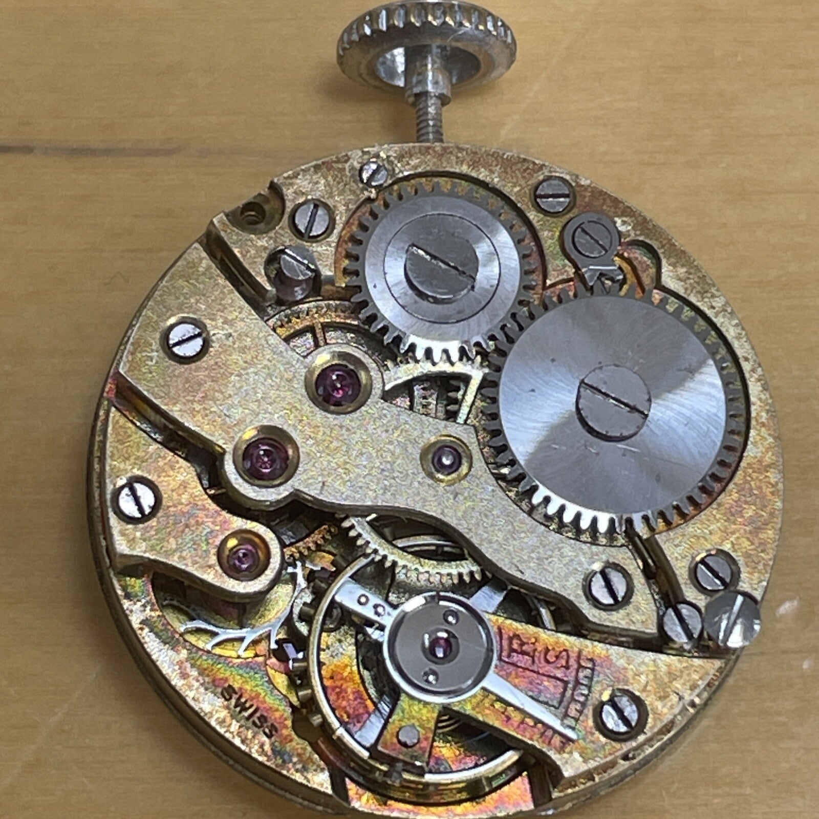 Early Font Robert 10.5 Ligne Watch Movement OK Balance Ref LG14-91