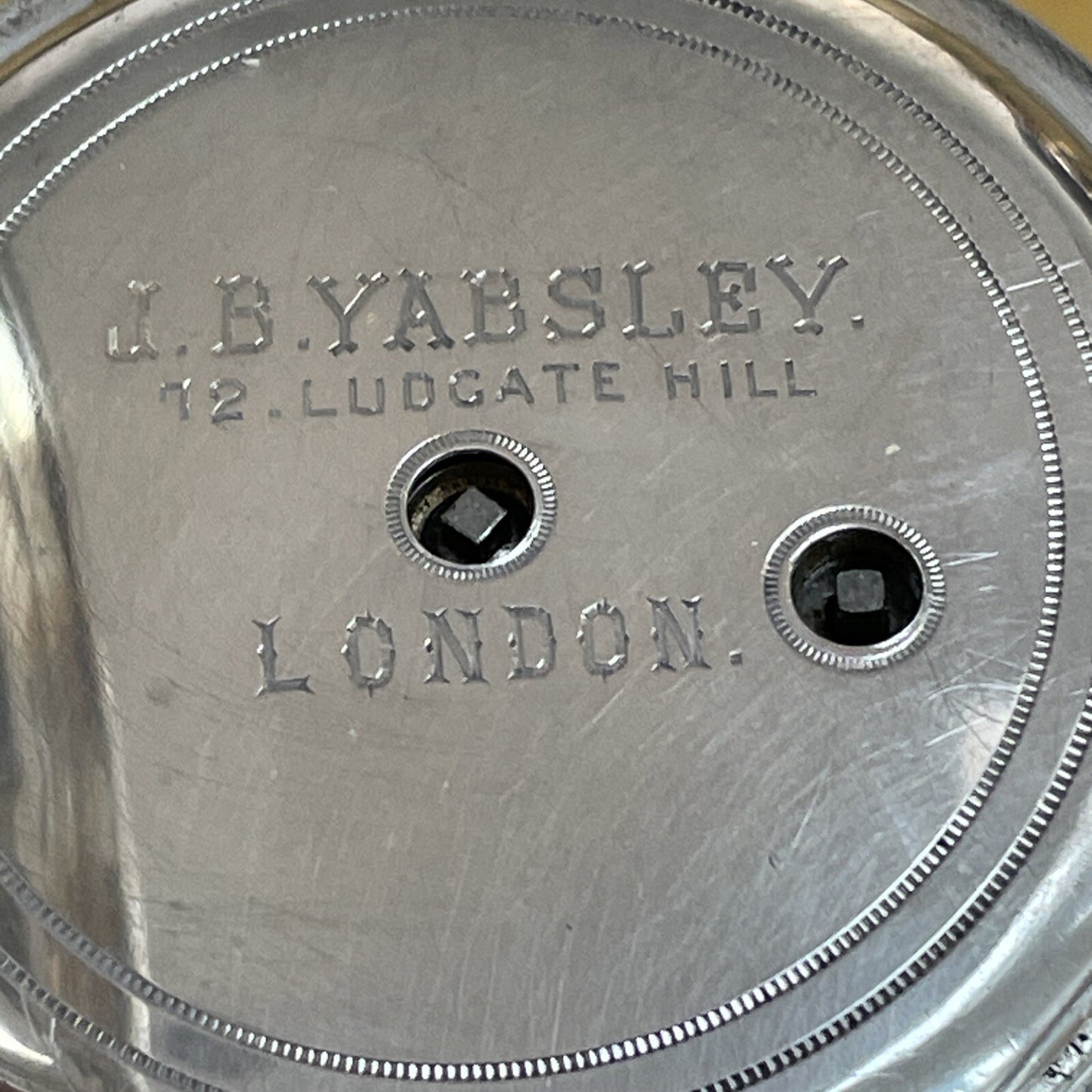 Ca 1877 JB Yabsley Pocket Watch Fine Silver Serviced August 24 Ref P