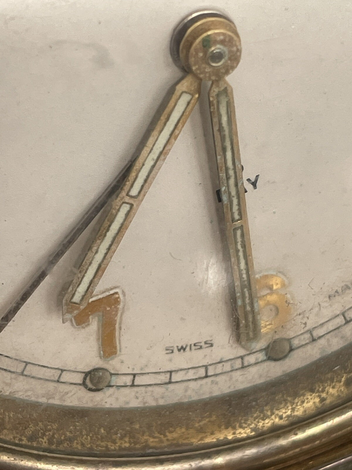 Ca 1960s Oris 8 Day Clock Cal 802 15J Good Balance