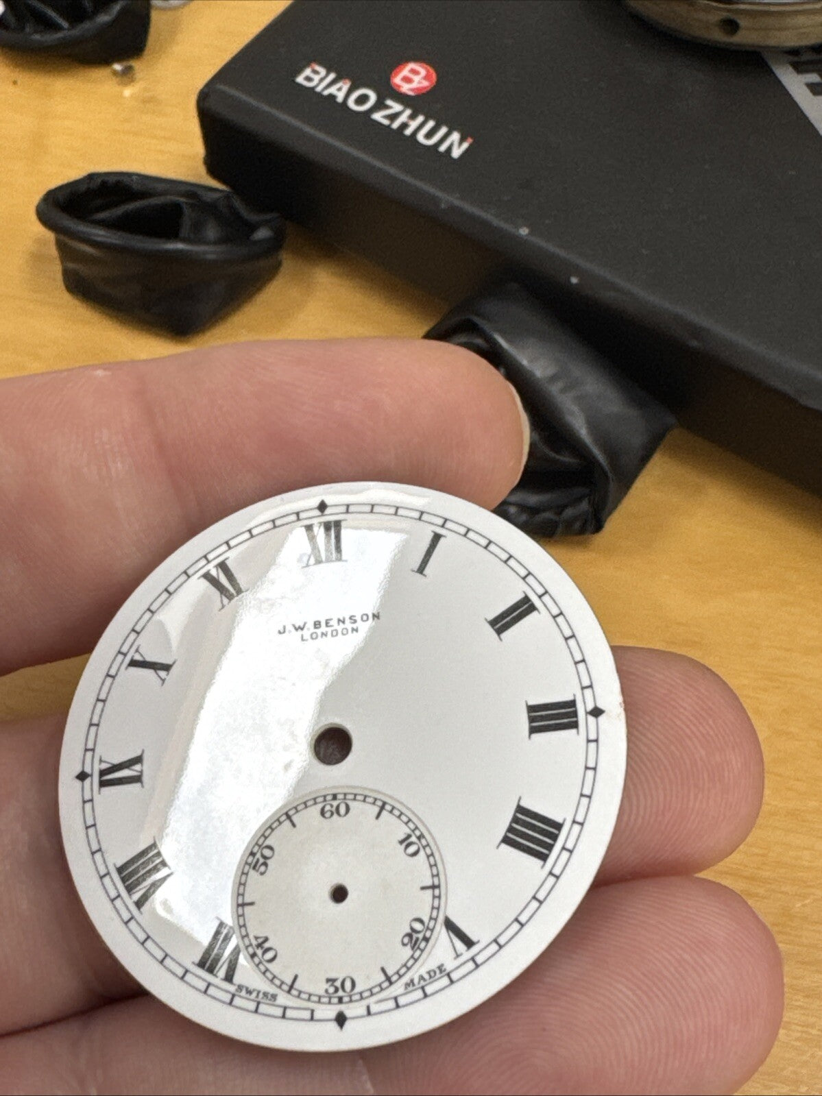 Enamel Dial For Revue 30 31 Hunter JW Benson 42.3mm Approx LG15-68