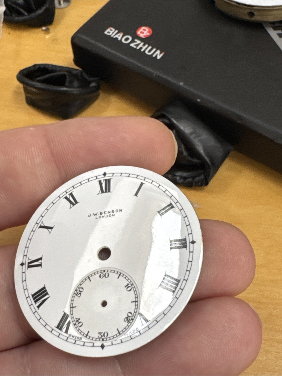 Enamel Dial For Revue 30 31 Hunter JW Benson 42.3mm Approx LG15-68