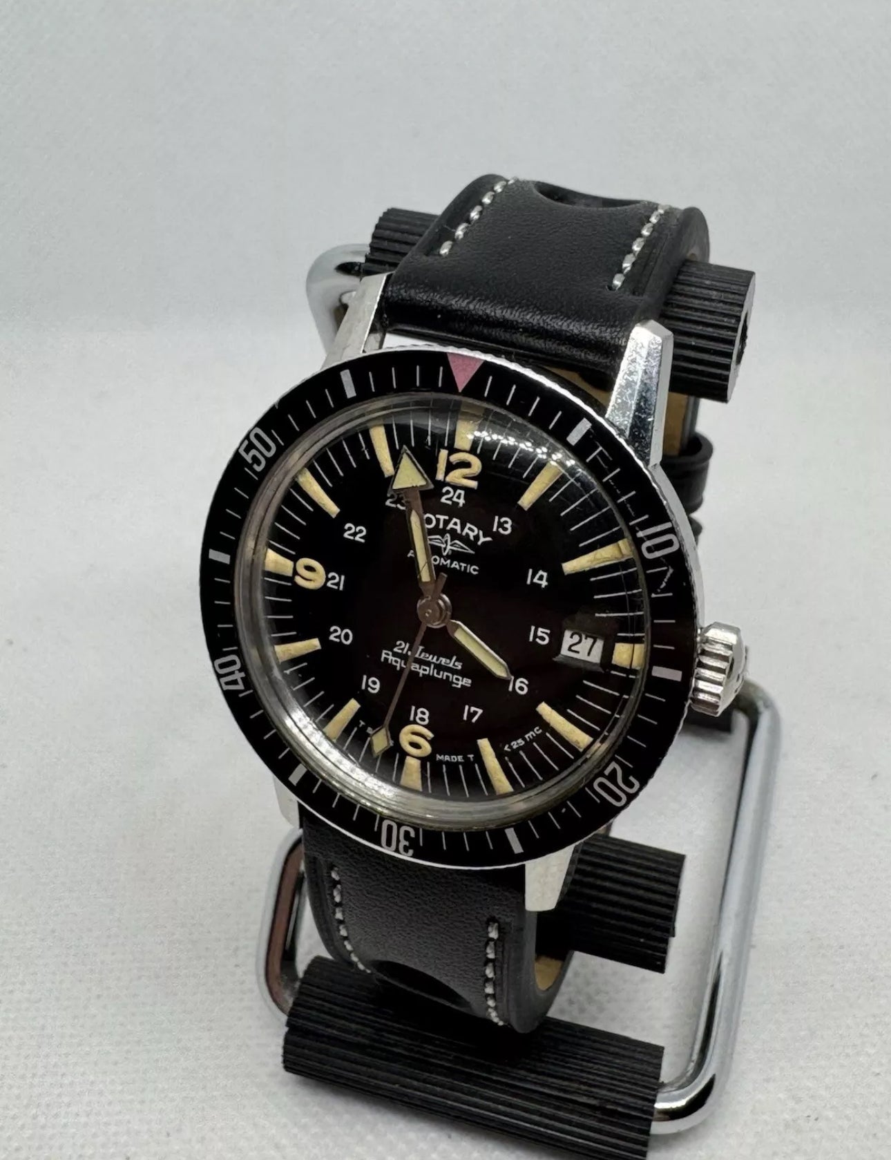 Ca 1965 Mens Rotary Aquaplunge Professional Diving Watch